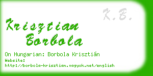krisztian borbola business card