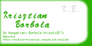 krisztian borbola business card